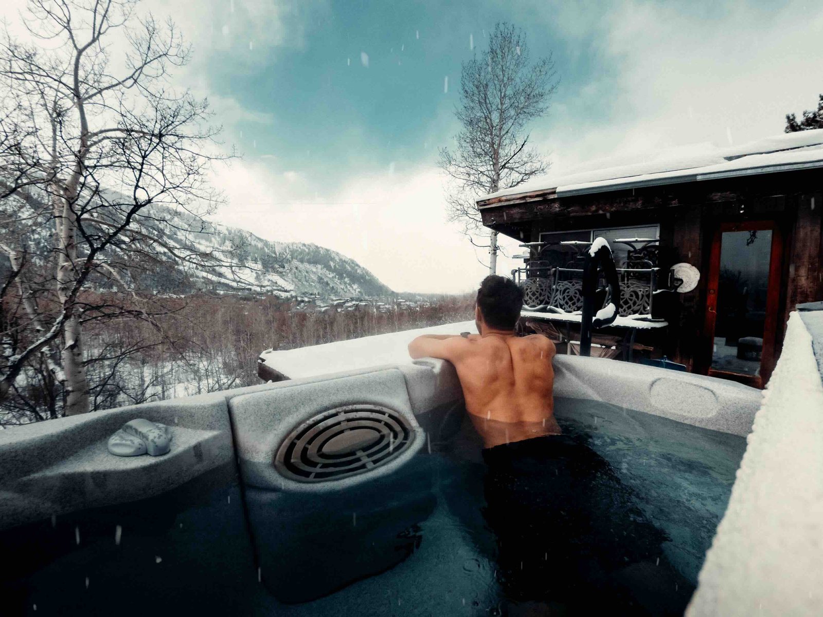 Spa expert repairing spa/hot tub